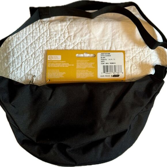 JANSPORT Fifth Avenue Black Nylon Small Fanny Pack Belt Bag 2.5"x12.5"x4" NEW - Picture 4 of 4